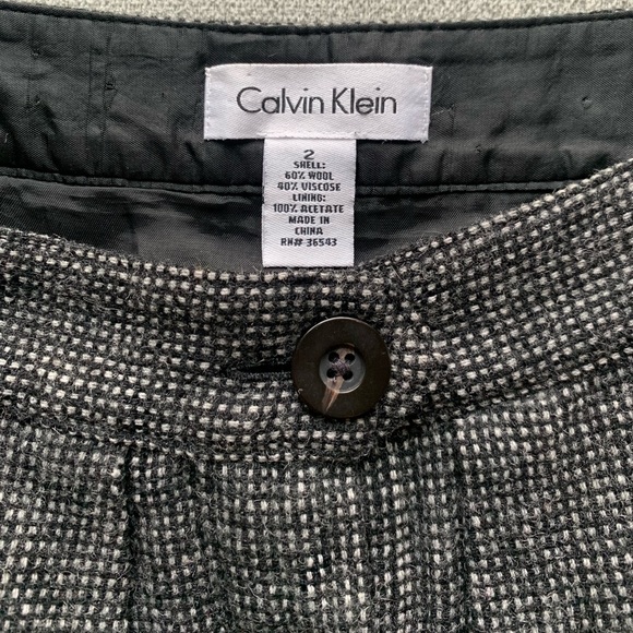 Like New! Calvin Klein Wool Tweed Button Mini Skirt - Picture 4 of 4